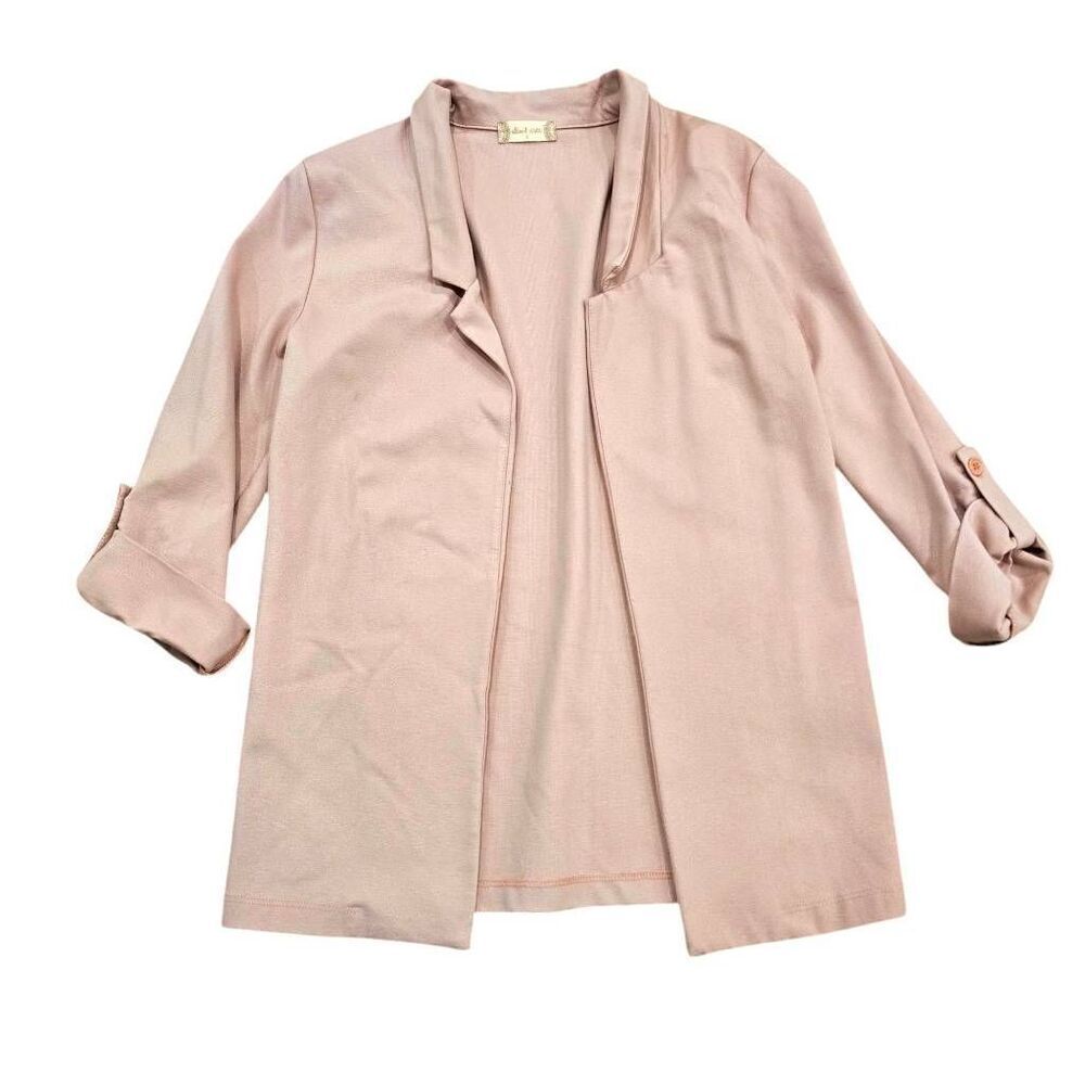 Altar'd State Blazer Women's Small Pink‎ Roll Tab Sleeve Formal Jacket Stretch